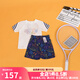 阿迪達斯 （adidas）季休閑運動(dòng)短袖套裝男嬰童新款輕運動(dòng)IN7282 IN7282 104 cm