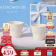 Wedgwood[11.11保價(jià)]歡愉假日象牙白陶瓷馬克情侶對杯2個(gè)水杯家用高顏值