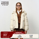 Teenie Weenie小熊女裝外套冬簡(jiǎn)約休閑活力舒適連帽短款直筒羽絨服 乳白色 XS (155)