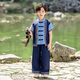 G.DUCKKIDS小黃鴨三月三廣西壯族傣族服兒童男女孩少數(shù)民族活動演出服表演服 男童套裝（短袖款） 120 cm