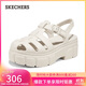 斯凱奇（Skechers）涼鞋女士秋季2025新款厚底羅馬鞋包頭高跟休閑涼拖鞋111617