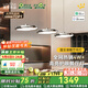 鹿家良品（LUUGAA）國王湖餐廳吊燈現代簡(jiǎn)約餐廳燈吊燈輕奢高級感護眼餐桌燈中山燈具 【薦】護眼120cm無(wú)極光60W鉻色智能聯(lián)動(dòng)