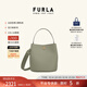 芙拉（FURLA）[同價(jià)11.11]DANAE牛皮小號女士經(jīng)典時(shí)髦高級感手提包水桶包 綠色