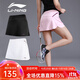 李寧（LI-NING） 羽毛球裙運動(dòng)短裙女式 防走光打底褲大碼網(wǎng)球裙子瑜伽健身跑步 淺粉紅 M