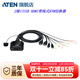 ATEN 宏正 KVM切換器二進(jìn)一出hdmi線多電腦 vga線纜 2口usb延長線鍵鼠共享器 CS22H