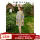 茶·愫【度假出游】puretea茶愫絲棉印花連衣裙女碎花娃娃裙2025夏新款 煙紫（第二批） S