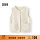森馬（Semir）馬甲女冬季仿羊羔毛雙面穿圓領(lǐng)內搭2025慵懶復古上衣109725103003