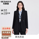 戈賽亞（gesaiya）正式場(chǎng)合新款正裝女套裝大學(xué)生教資面試輕職場(chǎng)穿搭通勤西裝外套女 黑色外套 M