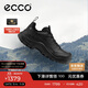 愛步（ECCO）25年新款冬季保暖回彈緩震長距離徒步鞋 越野822364 黑色41