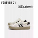 FOREVER21真皮男鞋板鞋男春秋款運動(dòng)休閑鞋子男款增高德訓鞋男 米黑 42