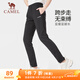 駱駝（CAMEL）直筒運動褲女子休閑針織衛(wèi)褲長褲 CB2225L0783B 黑色 L