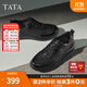 他她（TATA）2025秋商場(chǎng)同款舒適百搭休閑男鞋新款休閑皮鞋QGX01CM5 黑色 41