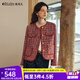Olrain歐芮兒法式小香風(fēng)短外套女裝秋冬2025新款小個(gè)子高級(jí)感外搭上衣 紅色 L