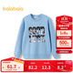 巴拉巴拉童裝男童衛衣秋裝款中大童圓領(lǐng)長(cháng)袖上衣時(shí)尚印花舒適202324121104