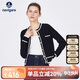 Navigare意大利小帆船針織開(kāi)衫女圓領(lǐng)小香風(fēng)短款外套2334093521 黑/白 XL 