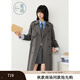 紫涵（ZIHAN）紫涵中長(cháng)款翻駁領(lǐng)風(fēng)衣女2025秋季新款氣質(zhì)休閑寬松雙排扣直筒外套 灰色 M