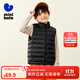 迷你巴拉【三防】男女童防風(fēng)保暖連帽羽絨服寶寶撞色羽絨馬甲 黑色90001 120