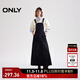 ONLY2025夏季新款復古做舊可調節背帶裙長(cháng)裙連衣裙女|125142044 J09 深牛仔灰色 M
