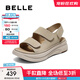 百麗（Belle）簡(jiǎn)約休閑勃肯鞋女商場(chǎng)同款厚底舒適涼鞋D9J2DBL5 杏色 36 (230mm)