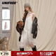 UNIFREE【明星同款】蕾絲吊帶連衣裙多層不規(guī)則純欲小眾中長款氣質蛋糕裙 白色 S