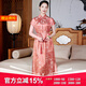 璽玥真絲桑波緞原創(chuàng  )新中式連衣裙日常顯瘦年輕款氣質(zhì)2025夏季裙子 桃粉色 L