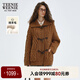 Teenie Weenie小熊女裝毛衣女2025秋冬新款牛角扣大翻領(lǐng)提花針織衫