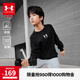 安德瑪（Under Armour）男女童套頭衛衣經(jīng)典百搭圓領(lǐng)親膚高彈休閑運動(dòng)純色上衣251103131 黑色 170