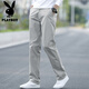 花花公子（PLAYBOY）休閑褲男2025年春秋季褲子男士寬松直筒男褲商務(wù)韓版潮流男裝