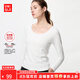 優(yōu)衣庫【驚喜價(jià)】女裝HEATTECH棉混紡U領(lǐng)T恤478963 480281 478963/01乳白色 M