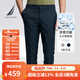 諾帝卡（NAUTICA）【單件直降】男裝春夏新款冰氨涼感干爽舒適休閑九分褲男PO4214 藏青4NV 36