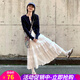 歐貝汐半身裙女白色法式蓬蓬裙春夏秋冬季2025新款仙女芭蕾蛋糕中長(cháng)裙子 白色 M