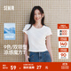 森馬（Semir）短袖t恤女短款修身正肩圓領(lǐng)涼感透氣上衣2025夏裝新款辣妹打底衫 本白10102-圓領(lǐng) M