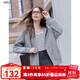 百圖betu女裝2025秋季新款短外套插肩袖顯瘦慵懶休閑風(fēng)外套女2508T56 灰色 M