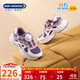 江博士學(xué)步鞋運動(dòng)鞋秋季男女童旋鈕扣鞋帶童鞋2B16A3016CW紫/米/粉29碼