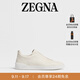 ZEGNA【會(huì )員日甄選】杰尼亞男鞋白色鹿皮Triple Stitch?奢華休閑鞋 白色 42 (8)