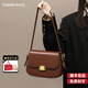 CASELLA KOURZ女士包包女包輕奢品牌單肩包女斜挎包情人節生日禮物女送老婆女友 棕色Brown    CK-輕奢限定禮盒裝 小眾品牌通勤真皮包百搭