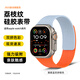 岧峣適用蘋(píng)果手表表帶S11/S10紋硅膠磁吸apple watch表帶新款荔枝紋蘋(píng)果手表ultra3/2表帶s9se運動(dòng)腕帶 雙拼【薄霧藍+愛(ài)馬仕橙】 44/45/46/49MM表盤(pán)通用