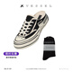 XVESSEL【趙麗穎同款】經(jīng)典款半拖帆布鞋增高厚底女潮流夏季百搭 夜光半拖S19X003 37