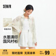 森馬（Semir）長袖襯衫女中長款oversize松弛感2025夏水墨滿印襯衣109325105002