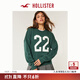 HOLLISTER24秋冬款可愛(ài)寬松嵌花圓領(lǐng)針織衫毛衣女裝350-4285 橄欖綠 XS (160/84A)