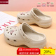 日本進(jìn)口洞洞鞋女新款厚底云朵增高戶(hù)外感休閑海邊沙灘鞋包頭涼拖 卡其櫻桃女孩 38-39 38/39 (適合運動(dòng)鞋碼)