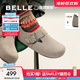 百麗（Belle）張凌赫推薦厚底全麥吐司2代勃肯鞋女商場(chǎng)款舒適單鞋E1H1DCM5預售 灰色 37