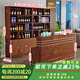 羅籍果飯店吧臺帶轉角收銀臺落地酒柜組合餐館酒店酒架前臺桌接待臺吧臺 復古燒木色-順豐發(fā)貨 2.0米長(cháng)酒柜【加厚板材】