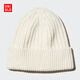 優(yōu)衣庫男裝女裝HEATTECH針織帽子毛線(xiàn)帽防寒保暖25秋冬新款478303 01 乳白色 45 cm