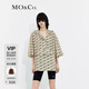 MO&Co.【UPF40+涼感防曬】老花寬松薄款外套logo時尚防曬服女 咖底黑字 S 160