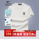 七匹狼短袖T恤男士夏季涼感體恤衫抗菌圓領(lǐng)衣服青年百搭狼印花上衣服飾