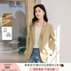 香影休閑黃色小西裝外套女2025秋季新款韓版寬松職場(chǎng)顯瘦正肩西服 黃色 S