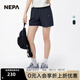 NEPA耐葩2024年春夏新品戶(hù)外運動(dòng)女士輕量寬松梭織工裝短褲7K41760 深藏青色M04 165 68A（070）
