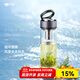 萬象（WANXIANG）單層玻璃杯加厚水杯生日禮物戶外大容量運動水杯便攜高顏值簡盒裝 U261R-深灰色520ml