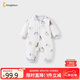 童泰（TONGTAI）嬰兒連體秋冬寶寶夾棉衣服兒童對開爬服TS43D210-DS灰色73cm